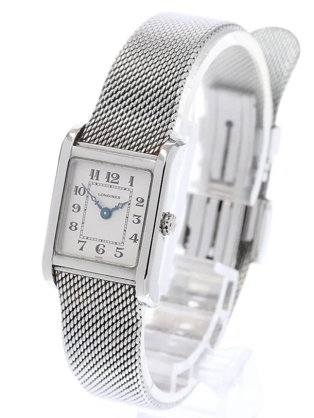 LONGINES L5.173.4 Square Silver Dial Quartz Ladies Watch_968075